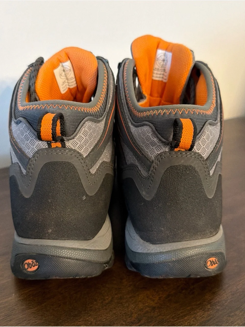 Oboz Scapegoat Mid Hiking Boots Men's 13 Gray Orange Trail Shoes